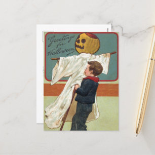 Frühe 1900er Vintage-Halloween-Grüße Feiertagspostkarte