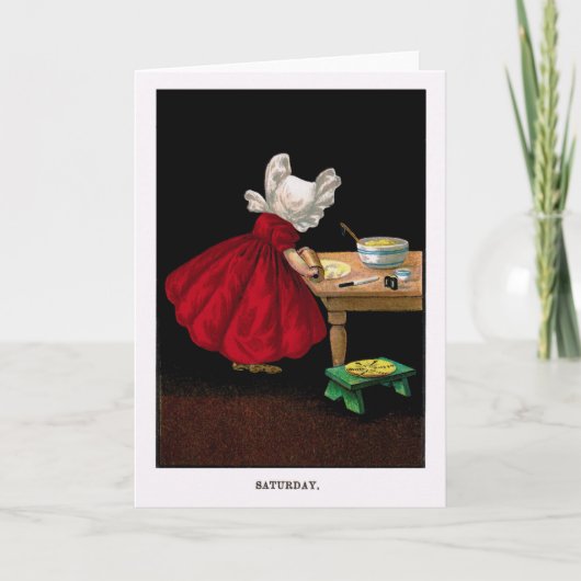 Frühe 1900s Samstag Sunbonnet Sue Karte (Vorderseite)