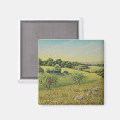 Frühe Abend Sonne, Epsom Downs, Surrey Pastel Magnet (Vorderseite/Rückseite)