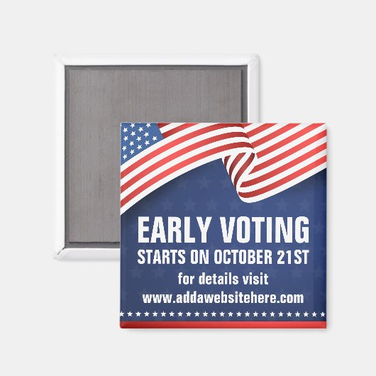 Frühe Abstimmung über die Termine der amerikanisch Magnet (Vorderseite/Rückseite)