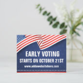 Frühe Abstimmung über die Termine der amerikanisch Postkarte (Stehend Vorderseite)
