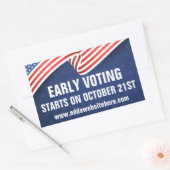 Frühe Abstimmung über die Termine der amerikanisch Rechteckiger Aufkleber (Umschlag)