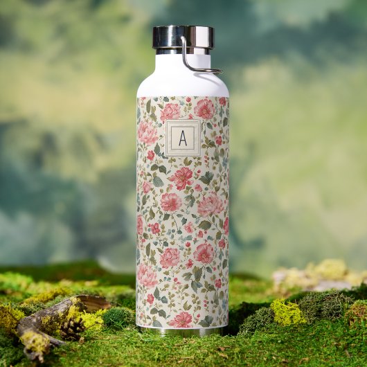 Frühe amerikanische Rosen Trinkflasche (Außenbereich (gedreht))