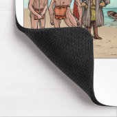 Frühe amerikanische Siedler Offbeat Cartoon Gesche Mousepad (Ecke)