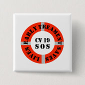 Frühe Behandlung Rette Leben Button (Vorderseite)