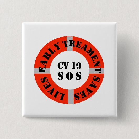 Frühe Behandlung Rette Leben Button (Vorderseite)