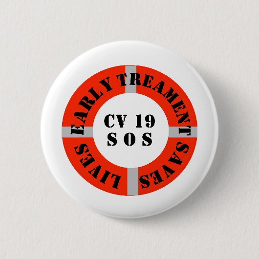 Frühe Behandlung Rette Leben Button (Vorderseite)