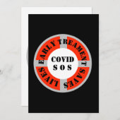 Frühe Behandlung Rette Leben Einladung (Vorne/Hinten)