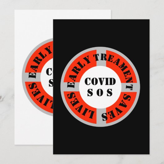 Frühe Behandlung Rette Leben Einladung (Vorne/Hinten)