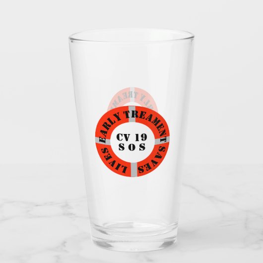 Frühe Behandlung Rette Leben Glas (Rückseite)