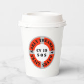 Frühe Behandlung Rette Leben Pappbecher (Rückseite)