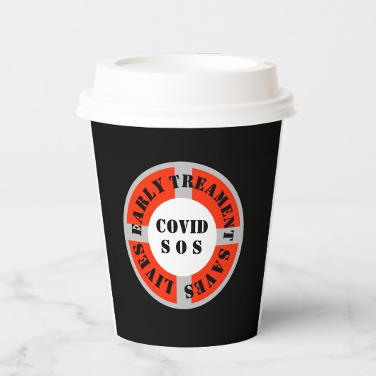 Frühe Behandlung Rette Leben Pappbecher (Vorderseite)