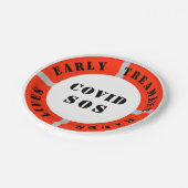 Frühe Behandlung Rette Leben Pappteller (Schrägansicht)