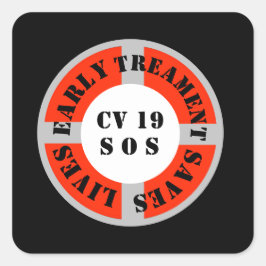 Frühe Behandlung Rette Leben Quadratischer Aufkleber