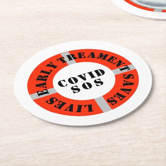 Frühe Behandlung Rette Leben Runder Pappuntersetzer (Angewinkelt)