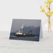 Frühe Dämmerung, Krabben-Boot im niederländischen Karte (Gelbe Blume)