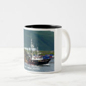 Frühe Dämmerung, Krabben-Boot im niederländischen Zweifarbige Tasse (VorderseiteRechts)