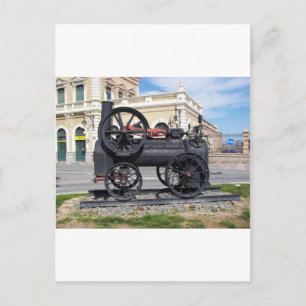 Frühe Dampf-Lokomotive in Cartagena Postkarte