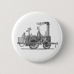 Frühe Dampflokomotive Button