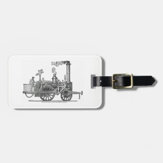 Frühe Dampflokomotive Gepäckanhänger (Vorderseite horizontal)