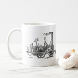 Frühe Dampflokomotive Kaffeetasse