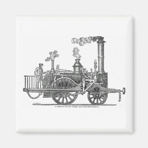 Frühe Dampflokomotive Magnet