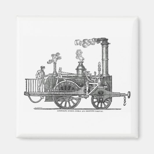 Frühe Dampflokomotive Magnet (Vorne)