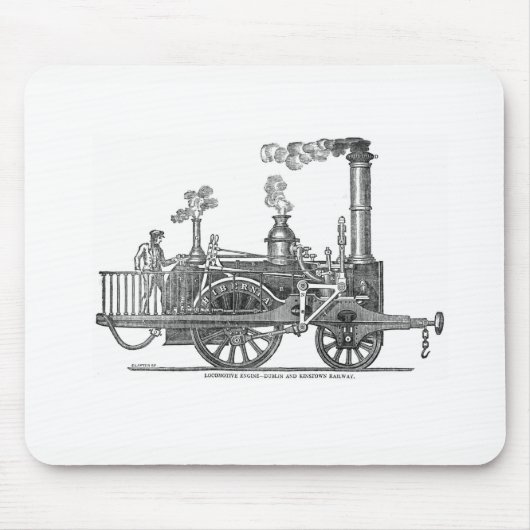 Frühe Dampflokomotive Mousepad (Vorne)