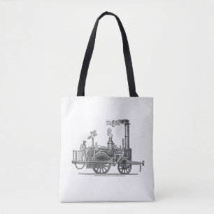 Frühe Dampflokomotive Tasche