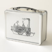Frühe Dampflokomotiven Metall Lunch Box (Rückseite)