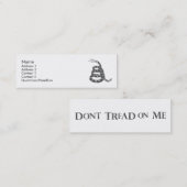 Frühe Geklapper-Eisen-Visitenkarte Mini Visitenkarte (Vorne/Hinten)