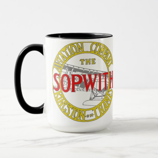 Frühe Jahrhundert-Tasse Sopwith Aviation Company Tasse (Links)