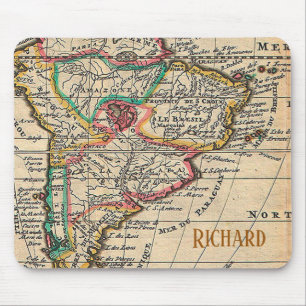 Frühe Karte von Südamerika personalisieren Mousepad