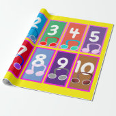 Frühe Mathematiknummern 1 bis 10 Umschlagpapier Geschenkpapier (Ungerollt)