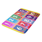Frühe Mathematikzahlen 1 bis 10 Bath Mat Badematte (Schrägansicht)