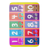 Frühe Mathematikzahlen 1 bis 10 Bath Mat Badematte (Vorderseite Vertikal)
