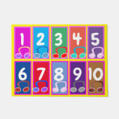 Frühe Mathematikzahlen 1 bis 10 Door Mat Fußmatte (Vorderseite)