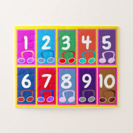 Frühe Mathematikzahlen 1 bis 10 Puzzle