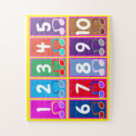 Frühe Mathematikzahlen 1 bis 10 Puzzle