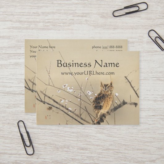 Frühe Pflaumenblüten von Nishimura Goun, Schurke A Visitenkarte (Vorderseite/Rückseite Beispiel)