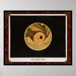 Frühe Sicht auf das Planet Mars Poster