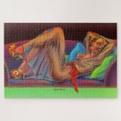 frühe Vierzigerjahre schönes Pin-up-Girl Puzzle (Horizontal)