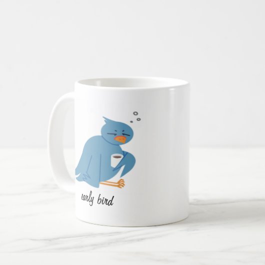 Frühe Vogel-Tasse Kaffeetasse (Vorderseite Links)