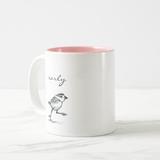 Frühe Vogel-Tasse Zweifarbige Tasse (Vorderseite Links)