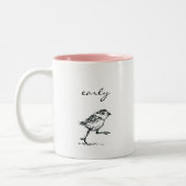 Frühe Vogel-Tasse Zweifarbige Tasse (Links)