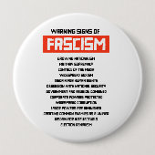 Frühe Warnsignale des Faschismus Button (Vorderseite)