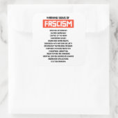 Frühe Warnsignale des Faschismus Quadratischer Aufkleber (Tasche)