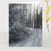 Frühe Wintervormitte - Blankenkarte Karte (Gelbe Blume)