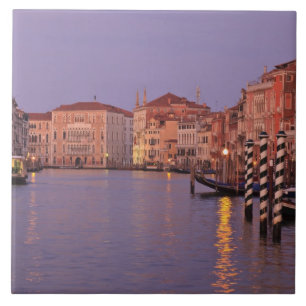 frühen Morgen Grand Canal Tour, Venedig, Italien Fliese