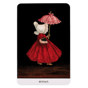 Früher 1900's Sonntag Sunbonnet Sue Magnet